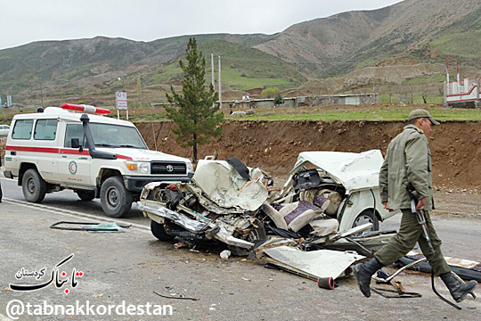 4 کشته و زخمی در تصادف گردنه‌ مروارید کامیاران