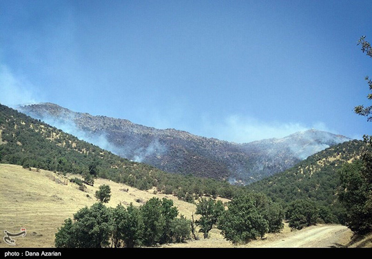 عملیات مهار آتش‌سوزی جنگل‌های مریوان
