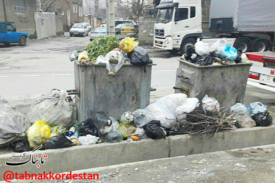 تصاویری از انباشت زباله در مریوان